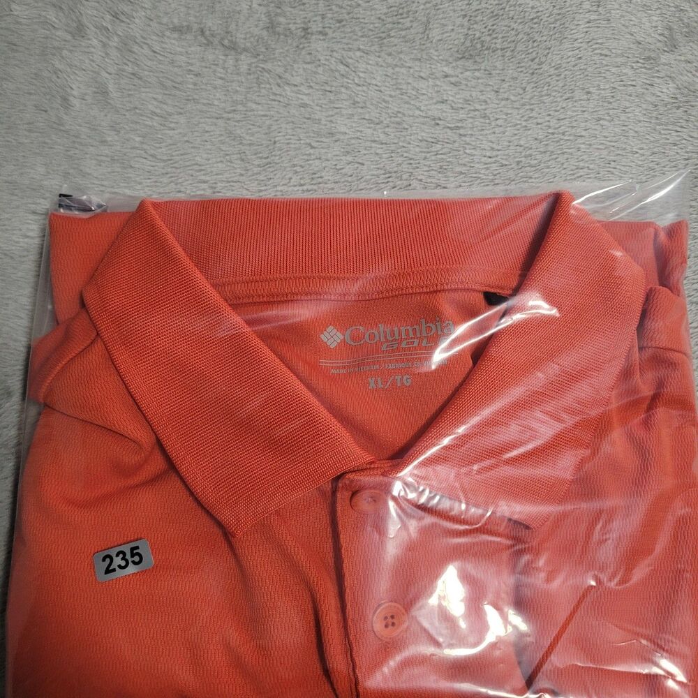 Auburn Tigers Shirt Mens XL Orange NCAA Golf Columbia Omni Wick Polo Performance - Picture 9 of 9